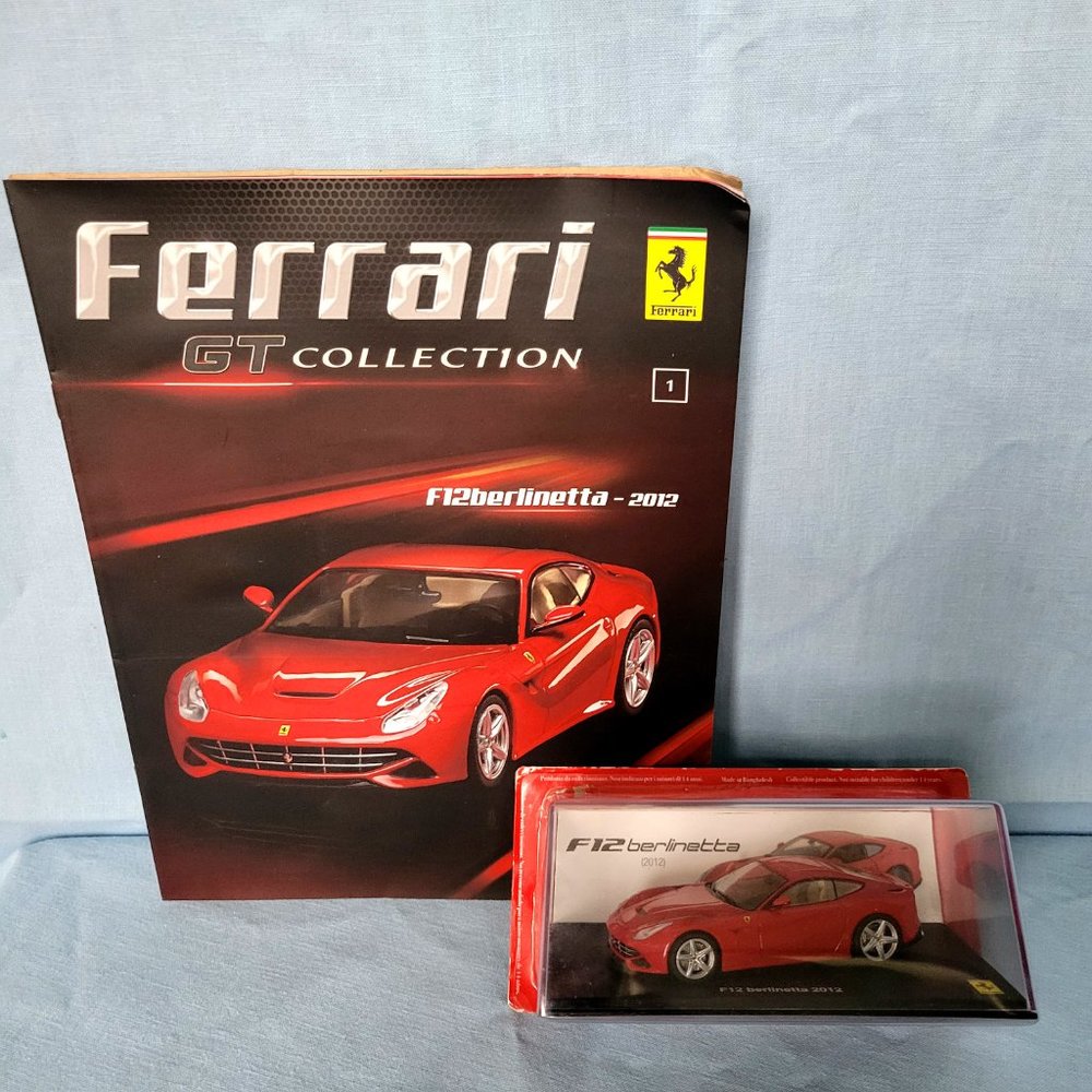 Ferrari Collection Red F12 Berlinetta 2012 Centauria 1:43 Scale with Magazine